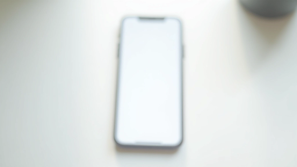 Moderní chytrý telefon zobrazující minimalistickou webovou aplikaci