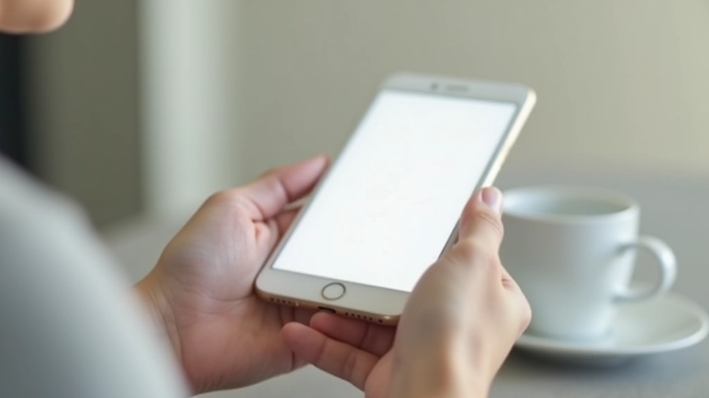 Mobil v ruce uživatele s webem zobrazeným v landscape orientaci, ukazující jak se mění design s otočením